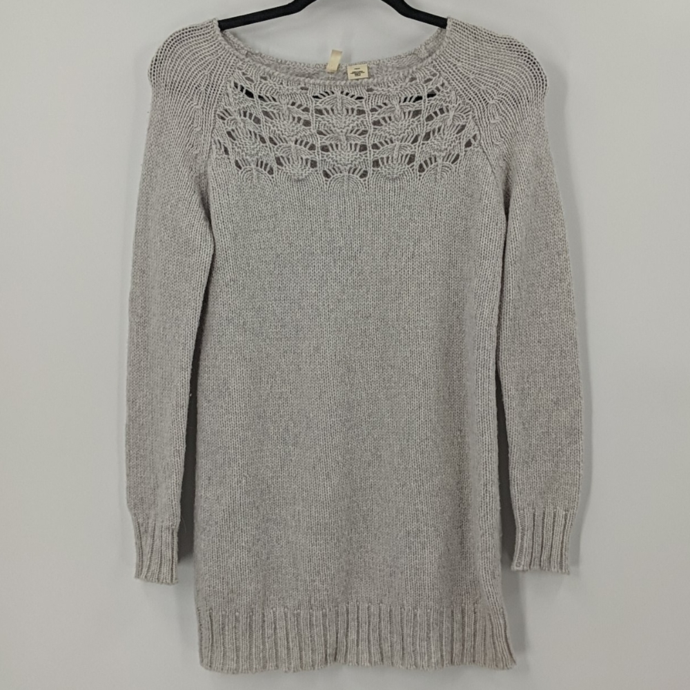 MOTH Anthropologie Open Knit Detail Sweater
